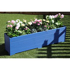 Blue 5ft Wooden Planter Box - 150x32x43 (cm) great for Screening and Flowers