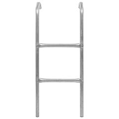 2-Step Trampoline Ladder Steel Silver 82.5 cm