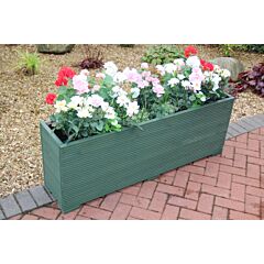Green 6ft Wooden Planter - 180x32x53 (cm) great for Bamboo Screening