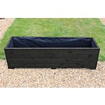 Black 5ft Wooden Planter Box - 150x44x43 (cm) great for Vegetable Gardens
