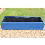 Blue 5ft Wooden Planter Box - 150x56x33 (cm) great for Bedding plants and Flowers