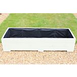 White 5ft Wooden Planter Box - 150x56x33 (cm) great for Bedding plants and Flowers