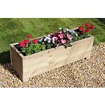 1 METRE LARGE WOODEN GARDEN TROUGH PLANTER MADE IN DECKING BOARDS