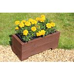 Brown Small Wooden Planter - 50x22x23 (cm) great for Balconies and Small Herb Gardens