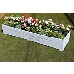 Light Blue Wooden Planter 2m Length - 200x56x33 (cm) great for Bedding plants and Flowers