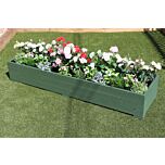 Green Wooden Planter 2m Length - 200x56x33 (cm) great for Bedding plants and Flowers
