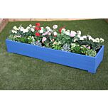Blue Wooden Planter 2m Length - 200x56x33 (cm) great for Bedding plants and Flowers