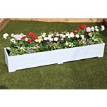 Light Blue Wooden Planter 2m Length - 200x44x33 (cm) great for Bedding plants and Flowers