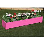 Pink Wooden Planter 2m Length - 200x44x33 (cm) great for Bedding plants and Flowers