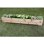 Plain Outdoor Wooden Garden Planter Trough Smooth Boards  - 180x22x23 (cm)