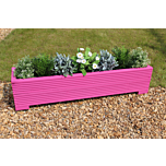 Pink 1m Length Wooden Planter Box - 100x22x23 (cm) great for Balconies and Small Herb Gardens