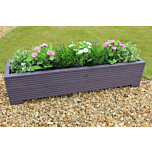 Purple 1m Length Wooden Planter Box - 100x22x23 (cm) great for Balconies and Small Herb Gardens