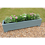 Wild Thyme 1m Length Wooden Planter Box - 100x22x23 (cm) great for Balconies and Small Herb Gardens