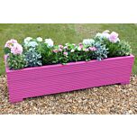 Pink 4ft Wooden Trough Planter - 120x32x33 (cm) great for Patios and Decking