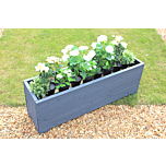 Grey 4ft Wooden Trough Planter - 120x32x43 (cm) great for Screening and Flowers