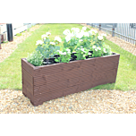 Brown 4ft Wooden Trough Planter - 120x32x43 (cm) great for Screening and Flowers