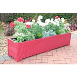 Red 5ft Wooden Planter Box - 150x32x33 (cm) great for Patios and Decking