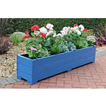 Blue 5ft Wooden Planter Box - 150x32x33 (cm) great for Patios and Decking