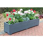 Grey 5ft Wooden Planter Box - 150x32x33 (cm) great for Patios and Decking
