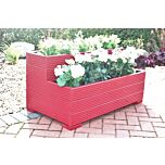 Red Tiered Wooden Planter - 100x50x53 (cm) great for Bedding plants and Flowers