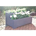 Purple Tiered Wooden Planter - 100x50x53 (cm) great for Bedding plants and Flowers