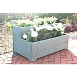 Wild Thyme Green Tiered Wooden Planter - 100x50x53 (cm) great for Bedding plants and Flowers