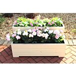 Cream Tiered Wooden Planter - 100x50x53 (cm) great for Bedding plants and Flowers