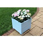 Light Blue Large Square Wooden Planter - 56x56x53 (cm) great for Patios and Decking