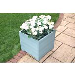 Wild Thyme Green Large Square Wooden Planter - 56x56x53 (cm) great for Patios and Decking