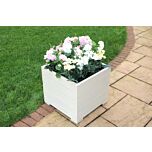 Cream Large Square Wooden Planter - 56x56x53 (cm) great for Patios and Decking