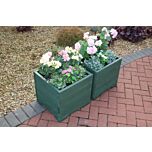 Green Square Wooden Planter - 44x44x43 (cm) great for Small shrubs