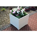 Cream Extra Large Square Wooden Planter - 68x68x63 (cm) great for Tall Plants and Trees
