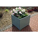 Wild Thyme Green Extra Large Square Wooden Planter - 68x68x63 (cm) great for Tall Plants and Trees