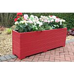 Red 5ft Wooden Planter Box - 140x32x53 (cm) great for Bamboo Screening