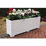 White 5ft Wooden Planter Box - 140x32x53 (cm) great for Bamboo Screening