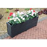 Black 5ft Wooden Planter Box - 140x32x53 (cm) great for Bamboo Screening