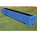 BR Garden Blue 5ft Wooden Planter Box - 150x22x23 (cm) great for Balconies and Herb Gardens  + Free Gift
