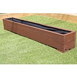 BR Garden Brown 5ft Wooden Planter Box - 150x22x23 (cm) great for Balconies and Herb Gardens  + Free Gift