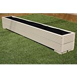 BR Garden Cream 5ft Wooden Planter Box - 150x22x23 (cm) great for Balconies and Herb Gardens  + Free Gift