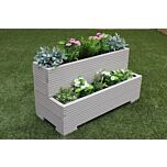 Muted Clay Tiered Wooden Planter - 80x35x43 (cm) great for Screening and Flowers