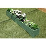 BR Garden Green 5ft Wooden Planter Box - 150x22x23 (cm) great for Balconies and Herb Gardens  + Free Gift
