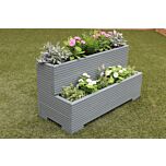 Wild Thyme Green Tiered Wooden Planter - 80x35x43 (cm) great for Screening and Flowers