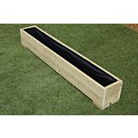 BR Garden Pine Decking 5ft Wooden Planter Box - 150x22x23 (cm) great for Balconies and Herb Gardens  + Free Gift