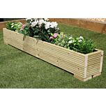 BR Garden Pine Decking 5ft Wooden Planter Box - 150x22x23 (cm) great for Balconies and Herb Gardens  + Free Gift