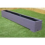 BR Garden Purple 5ft Wooden Planter Box - 150x22x23 (cm) great for Balconies and Herb Gardens  + Free Gift