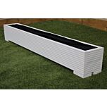 BR Garden White 5ft Wooden Planter Box - 150x22x23 (cm) great for Balconies and Herb Gardens  + Free Gift