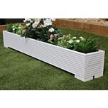 BR Garden White 5ft Wooden Planter Box - 150x22x23 (cm) great for Balconies and Herb Gardens  + Free Gift