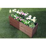 Brown 1m Length Wooden Planter Box - 100x32x43 (cm) great for Screening and Flowers