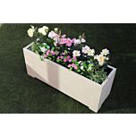 Cream 1m Length Wooden Planter Box - 100x32x43 (cm) great for Screening and Flowers