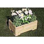 Pine Decking Small Wooden Planter - 50x32x23 (cm) great for Balconies and Small Herb Gardens